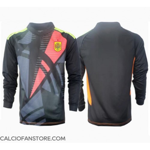Maglia Calcio Spagna Portiere Seconda Divisa Europei 2024 Manica Lunga